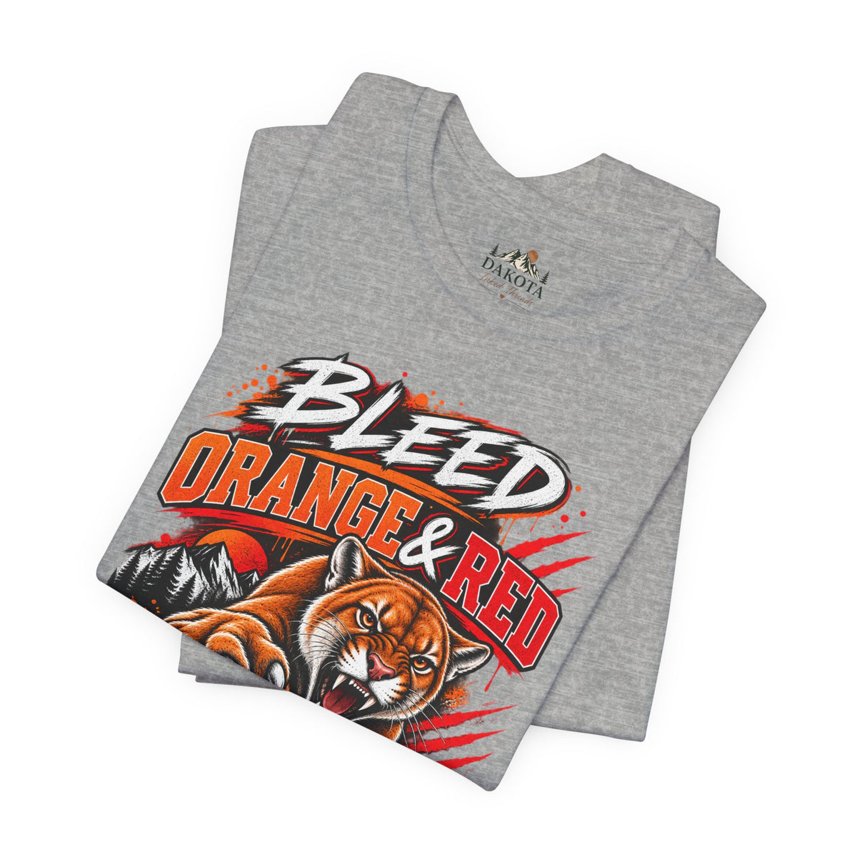 Cougar Spirit Wear Graphic Tee | Bleed Orange & Red for the Pride Fan T-shirt