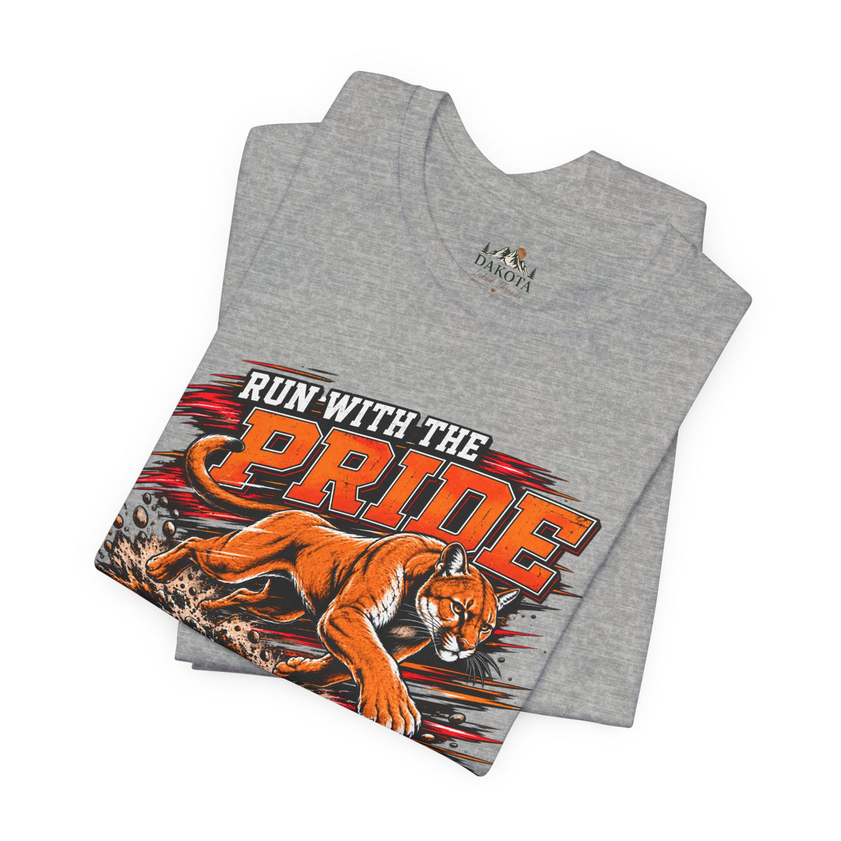 Cougar Spirit Wear Graphic Tee | Cougar Cross Country/Track & Field T-shirt | Cougar Run with the Pride Shirt