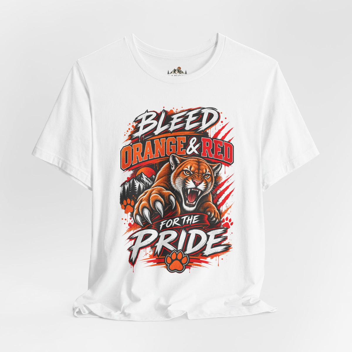 Cougar Spirit Wear Graphic Tee | Bleed Orange & Red for the Pride Fan T-shirt