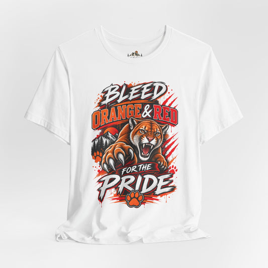 Cougar Spirit Wear Graphic Tee | Bleed Orange & Red for the Pride Fan T-shirt