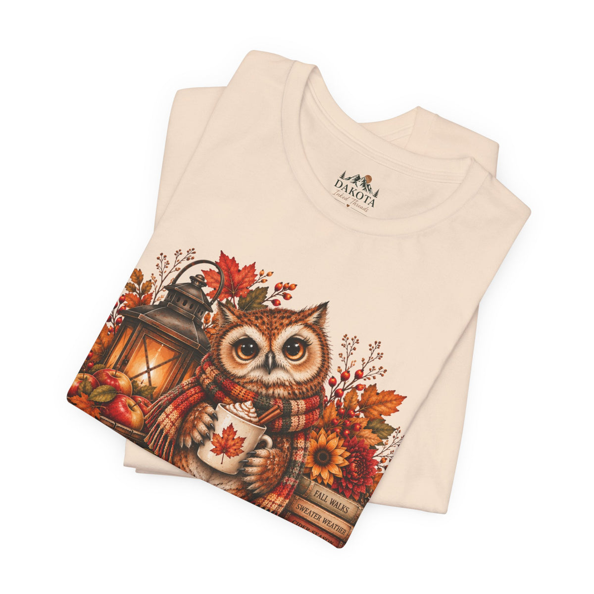 Cider Season Owl Shirt | Cozy Fall Shirt | Autumn Owl Graphic Tee | Cute Cider Season Shirt | Pumpkin Spice Fall Tee