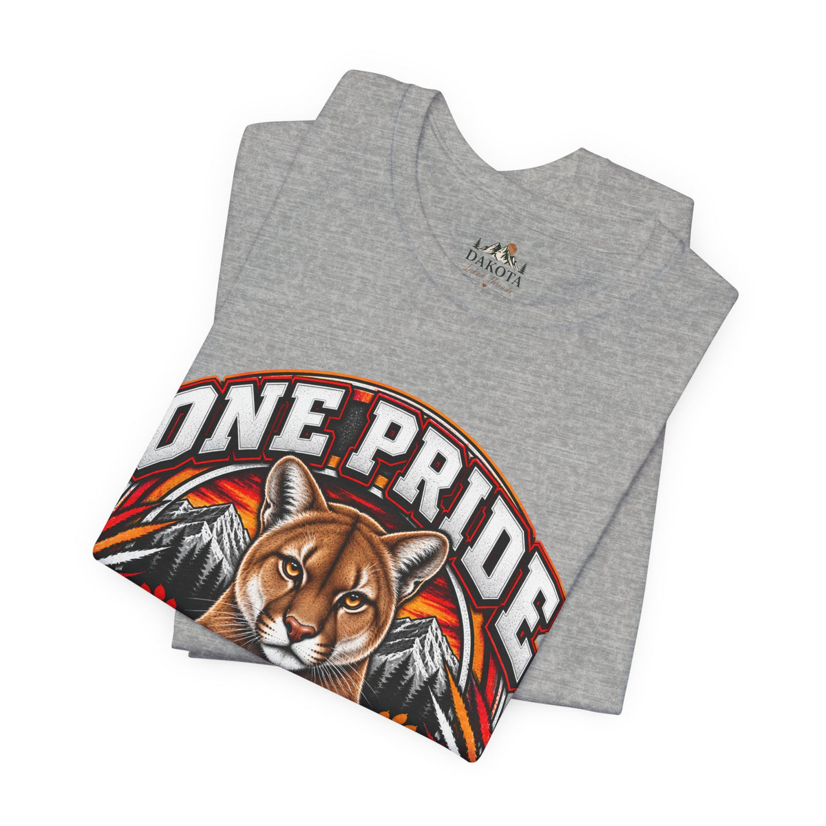 Spirit Wear Graphic Tee | Cougars School Spirit Shirt | One Pride One Family Cougars T-Shirt