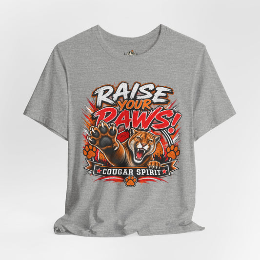 Spirit Wear Graphic Tee | Cougar Spirit T-shirt | Raise Your Paws Shirt