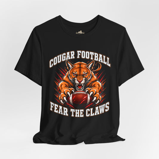 Cougar Football Spirit Wear | Cougar Pride Graphic Tee | Fear the Claws Cougar Football T-shirt