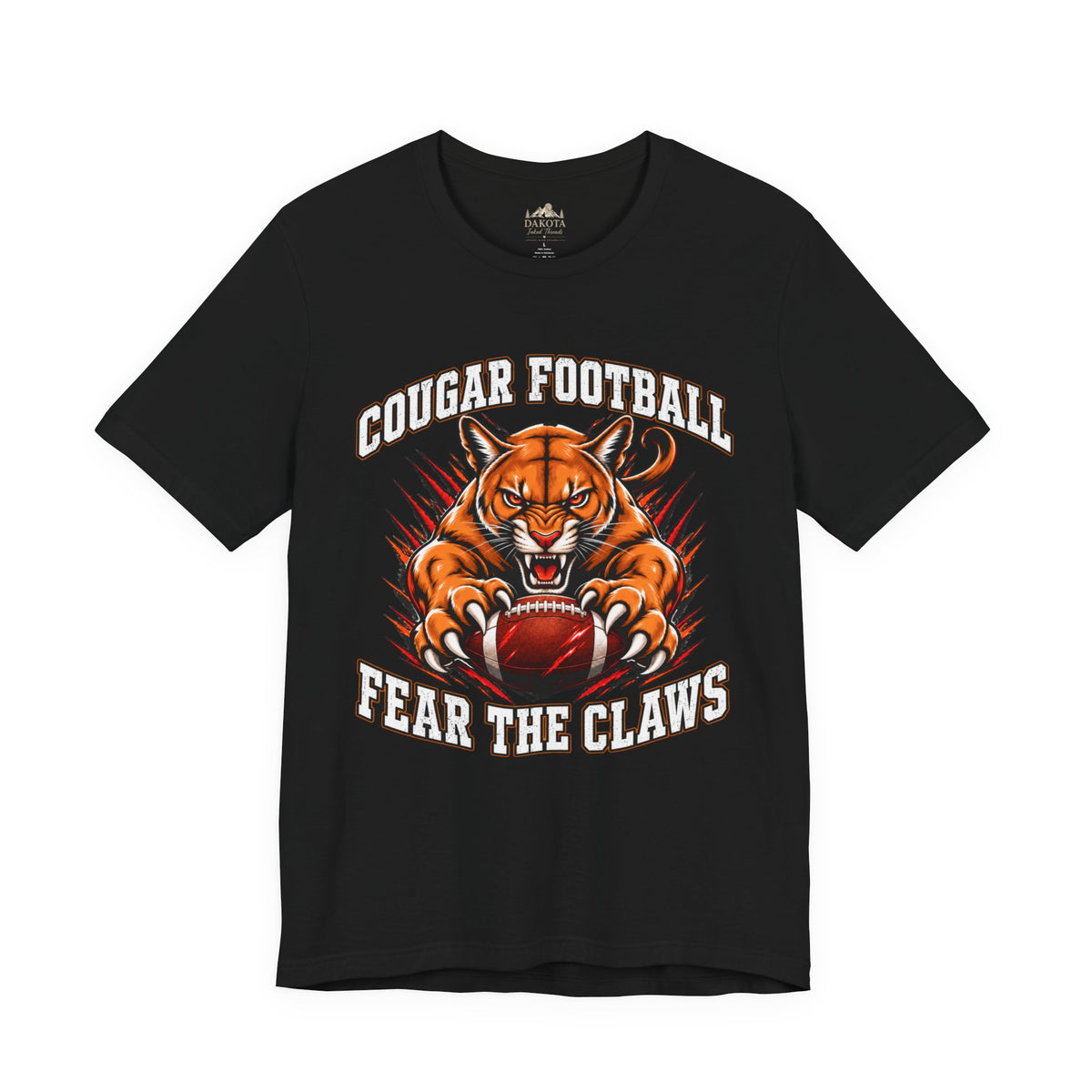 Cougar Football Spirit Wear | Cougar Pride Graphic Tee | Fear the Claws Cougar Football T-shirt