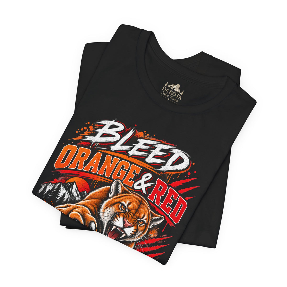 Cougar Spirit Wear Graphic Tee | Bleed Orange & Red for the Pride Fan T-shirt