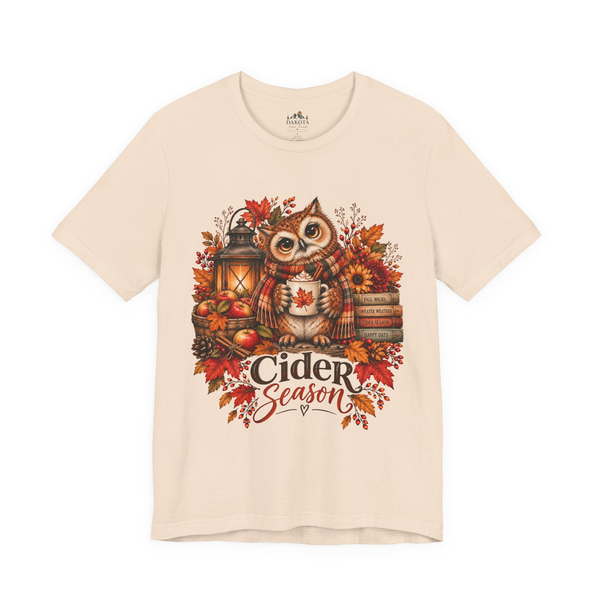 Cider Season Owl Shirt | Cozy Fall Shirt | Autumn Owl Graphic Tee | Cute Cider Season Shirt | Pumpkin Spice Fall Tee