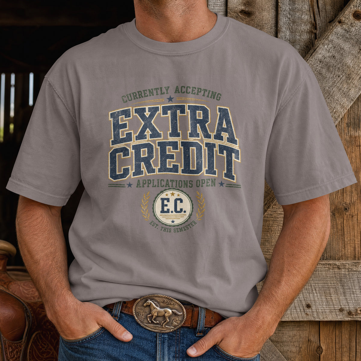 Extra Credit Graphic T-Shirt | Funny School Varsity Tee