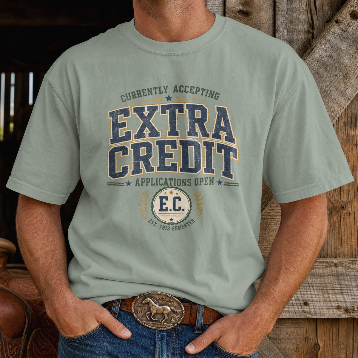 Extra Credit Graphic T-Shirt | Funny School Varsity Tee