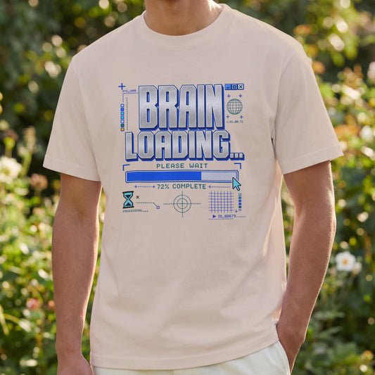 Brain Loading T-Shirt | Funny Teen & Tween Graphic Tee | Relatable Youth Shirt | Gamer Inspired Youth T-Shirt
