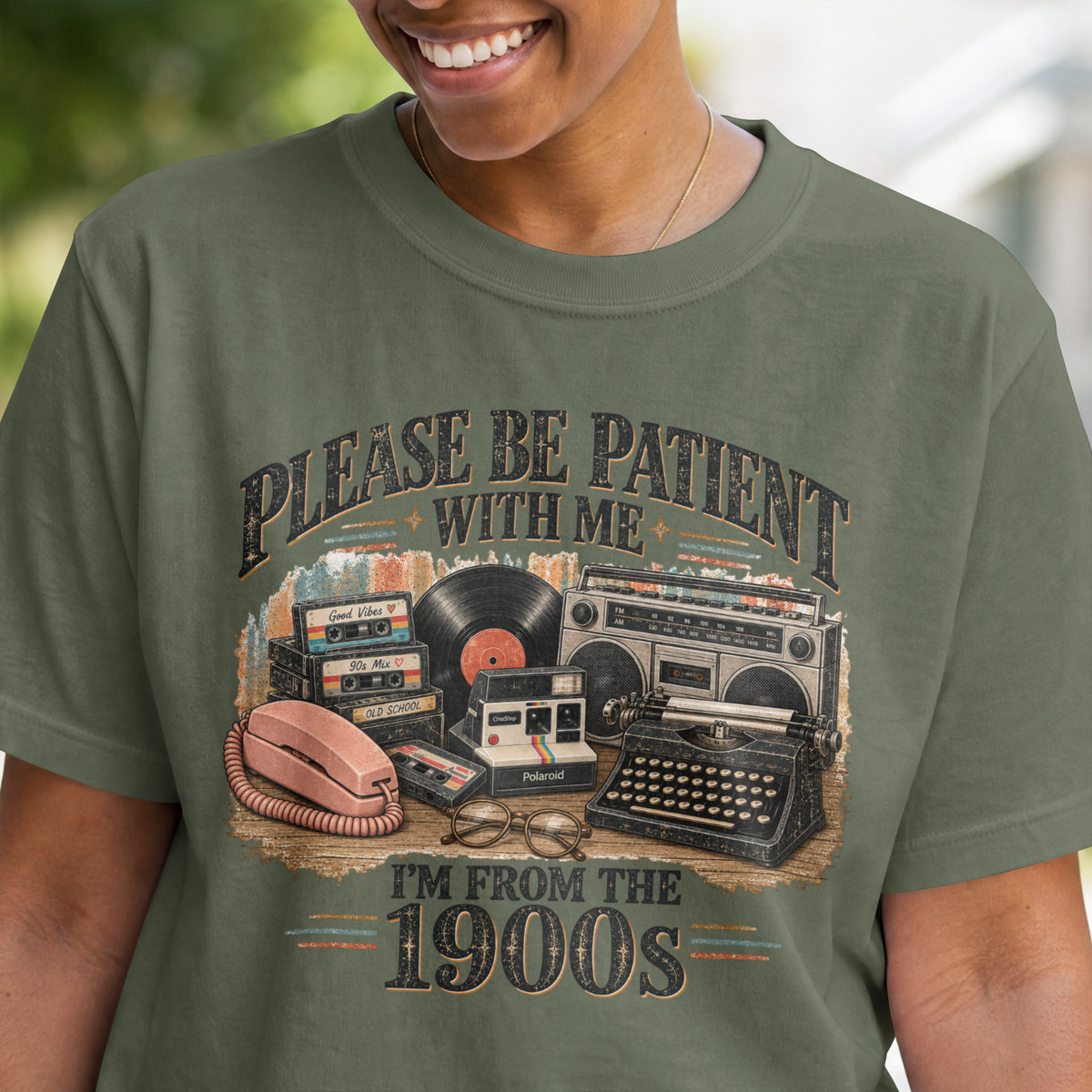 Please Be Patient With Me Shirt | I’m From the 1900s | Funny Retro Vintage Tee | Nostalgic 90s Shirt | Old School Graphic Tee