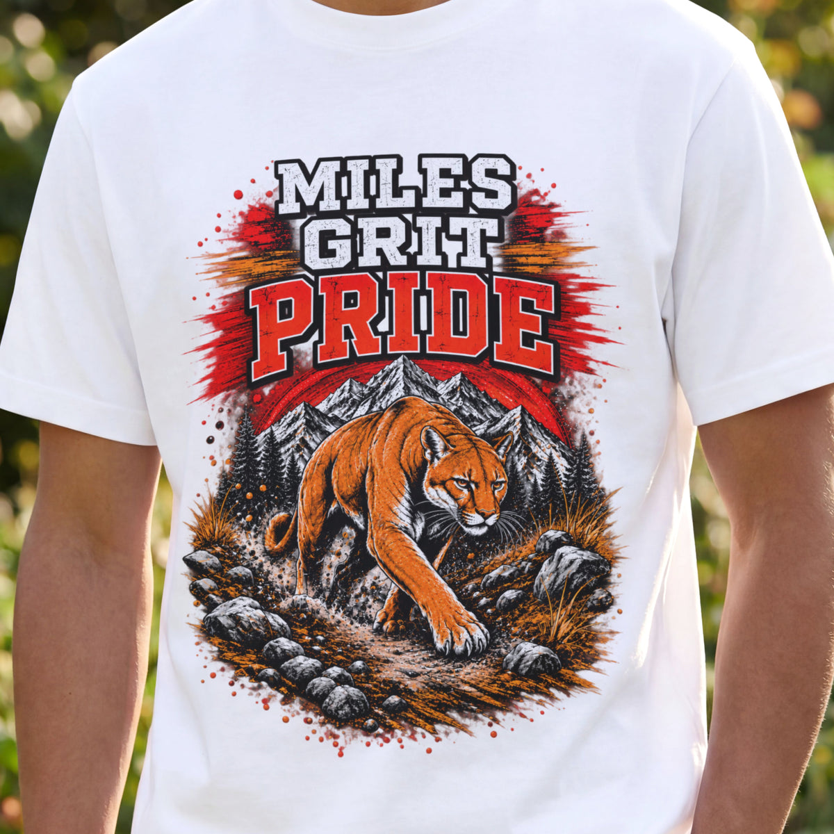 Cougars Spirit Wear Graphic Tee | Cougars Cross Country/Track & Field Shirt | Cougars Fan Gear