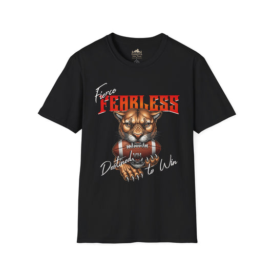 Fierce Fearless Cougar Football Shirt | Cougar Football Spirit Wear Graphic T-shirt