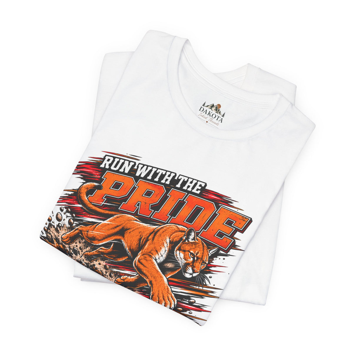 Cougar Spirit Wear Graphic Tee | Cougar Cross Country/Track & Field T-shirt | Cougar Run with the Pride Shirt