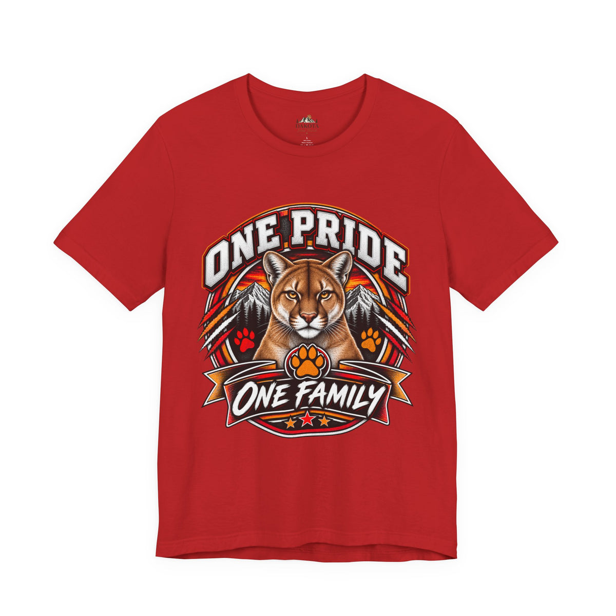 Spirit Wear Graphic Tee | Cougars School Spirit Shirt | One Pride One Family Cougars T-Shirt