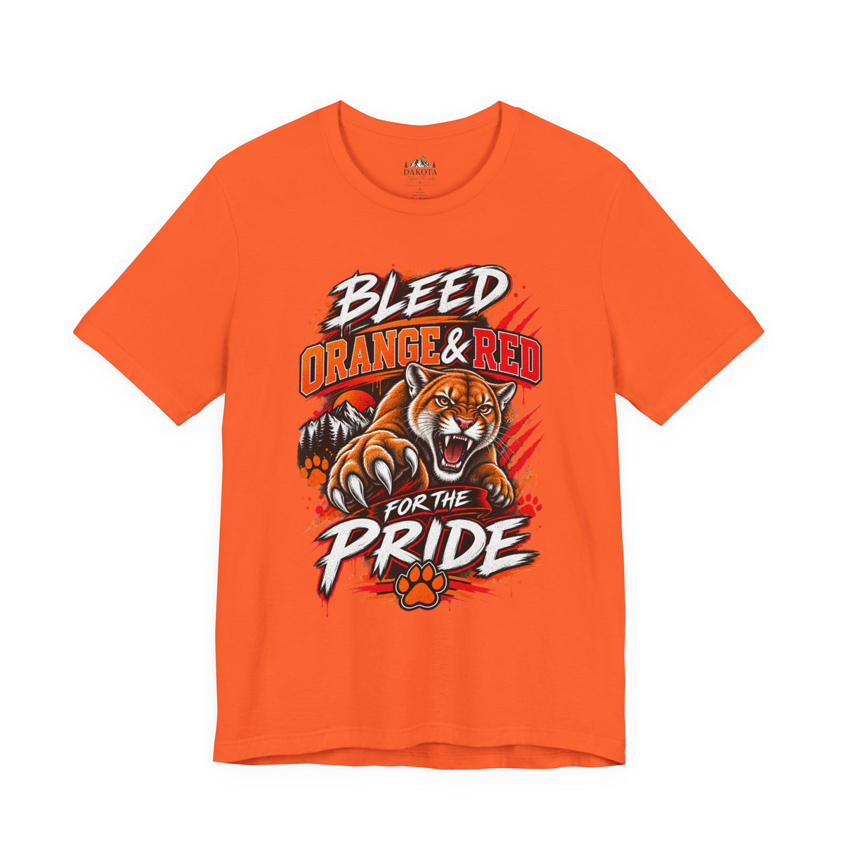 Cougar Spirit Wear Graphic Tee | Bleed Orange & Red for the Pride Fan T-shirt