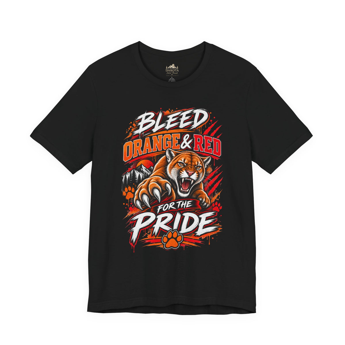 Cougar Spirit Wear Graphic Tee | Bleed Orange & Red for the Pride Fan T-shirt