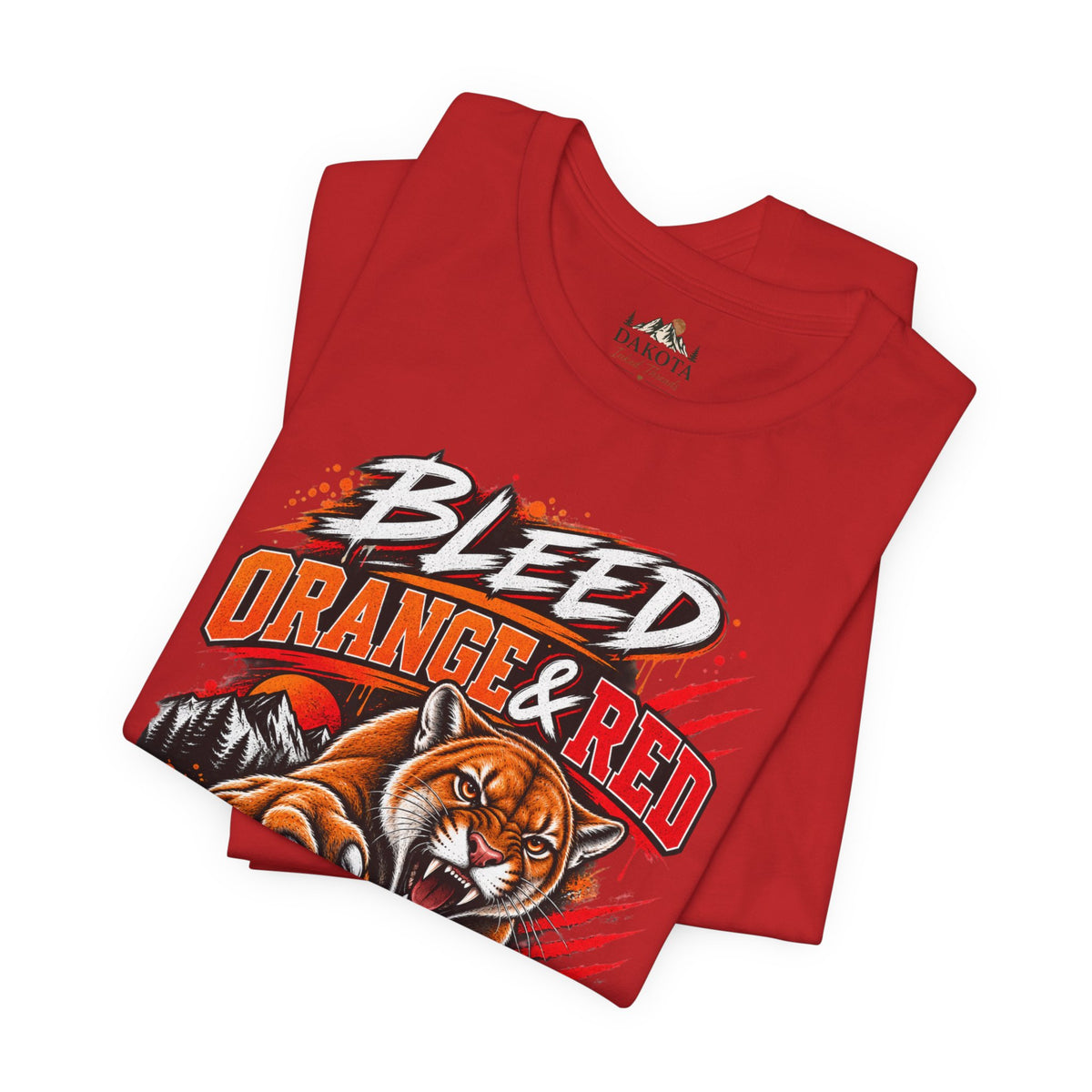 Cougar Spirit Wear Graphic Tee | Bleed Orange & Red for the Pride Fan T-shirt