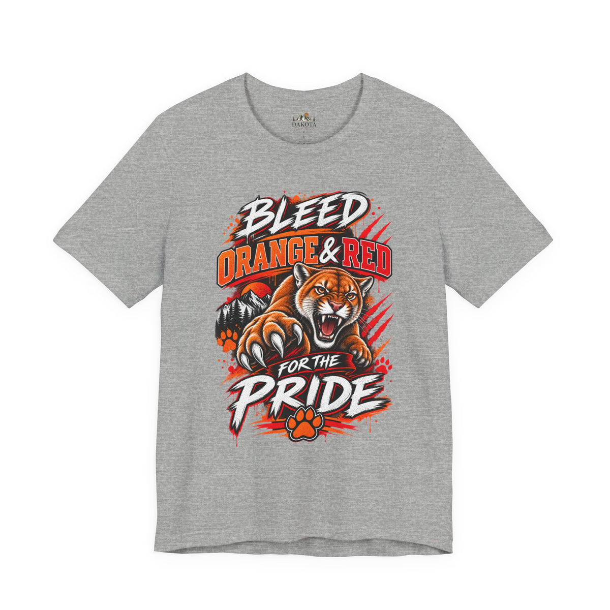 Cougar Spirit Wear Graphic Tee | Bleed Orange & Red for the Pride Fan T-shirt