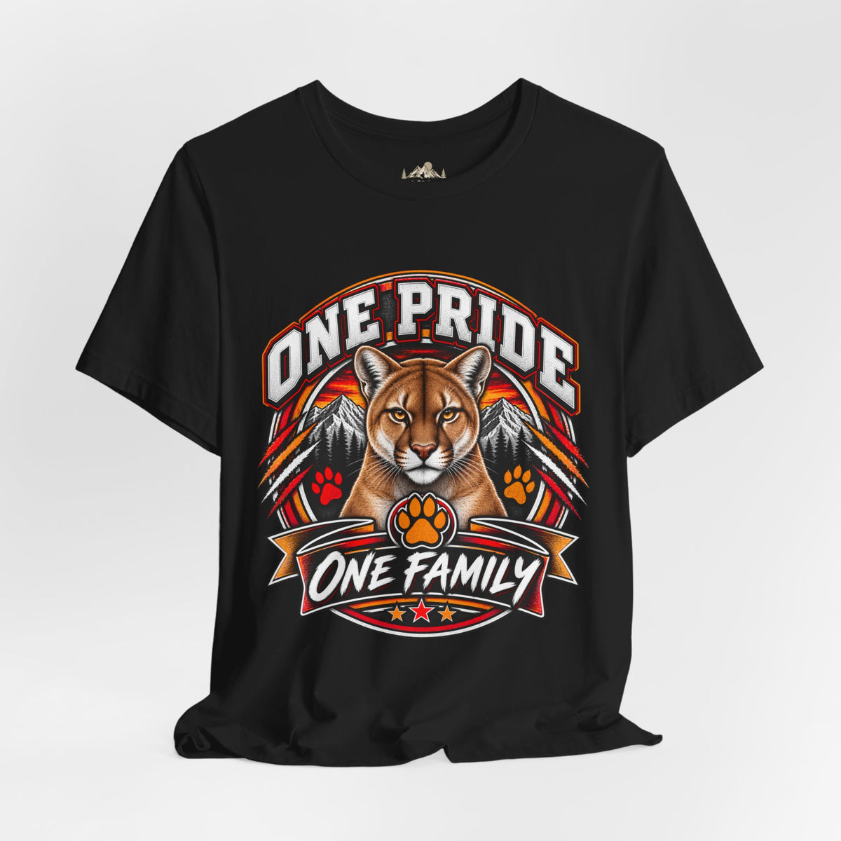 Spirit Wear Graphic Tee | Cougars School Spirit Shirt | One Pride One Family Cougars T-Shirt