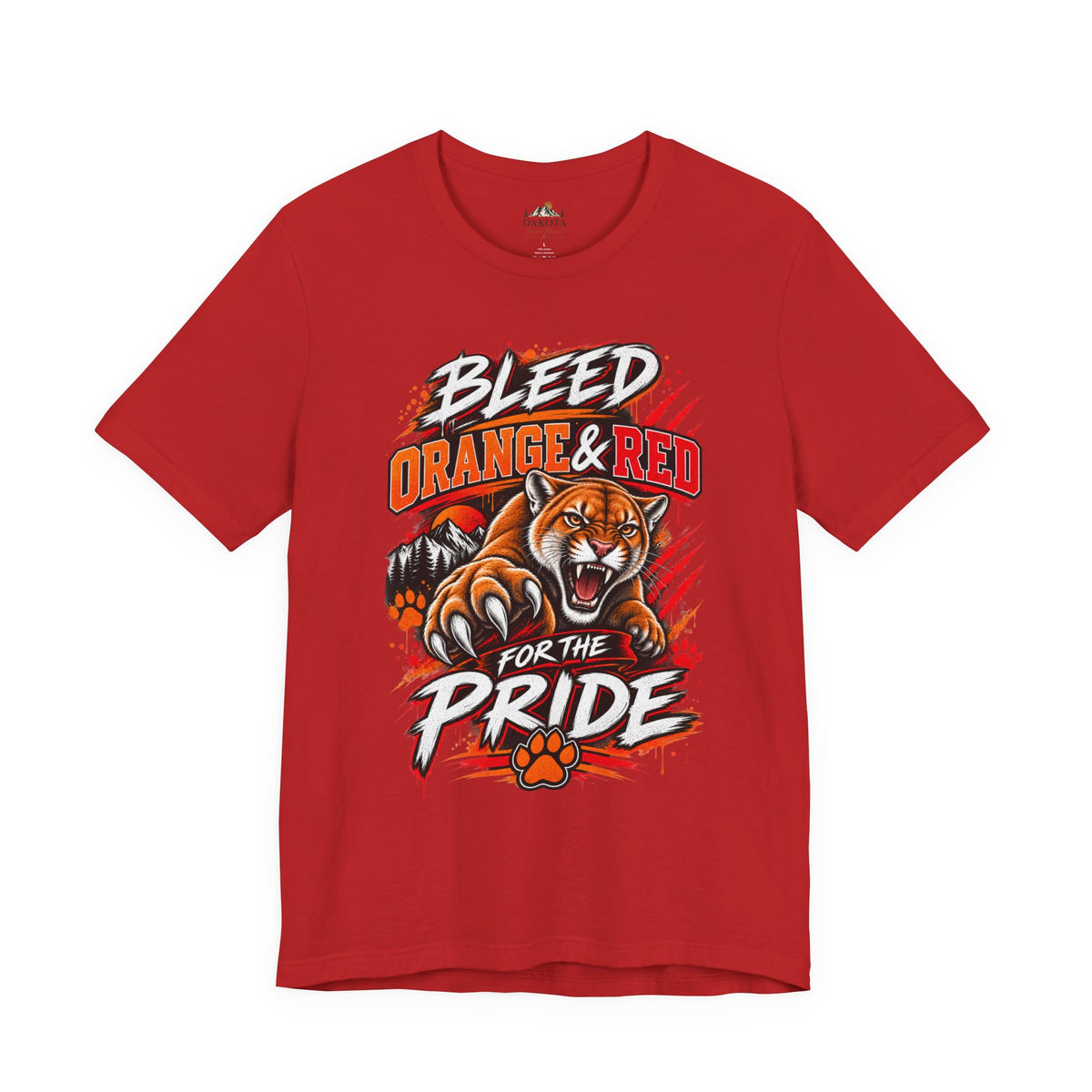 Cougar Spirit Wear Graphic Tee | Bleed Orange & Red for the Pride Fan T-shirt