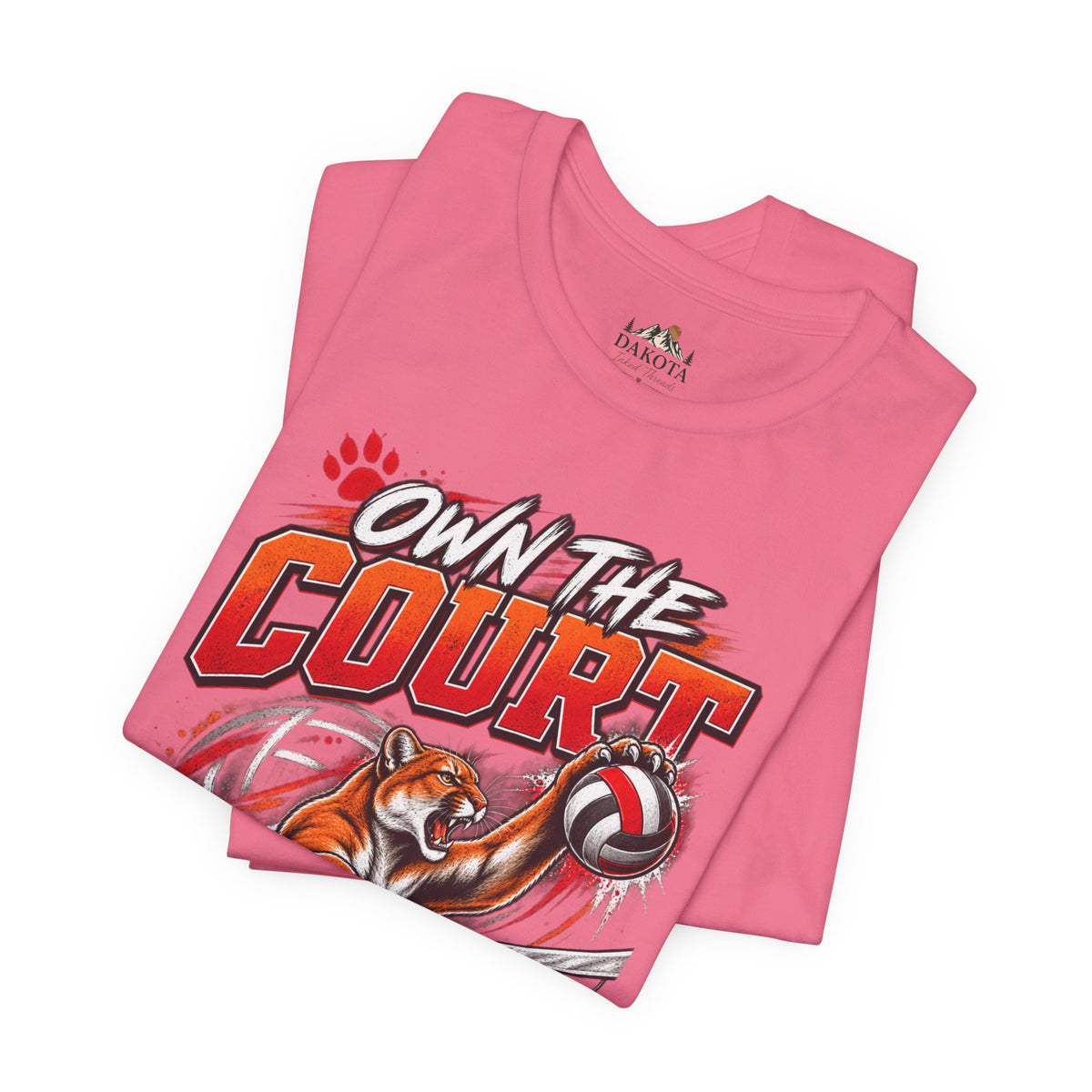 Spirit Wear Graphic Tee | Cougars Volleyball T-Shirt | Own the Court Cougars Volleyball Shirt