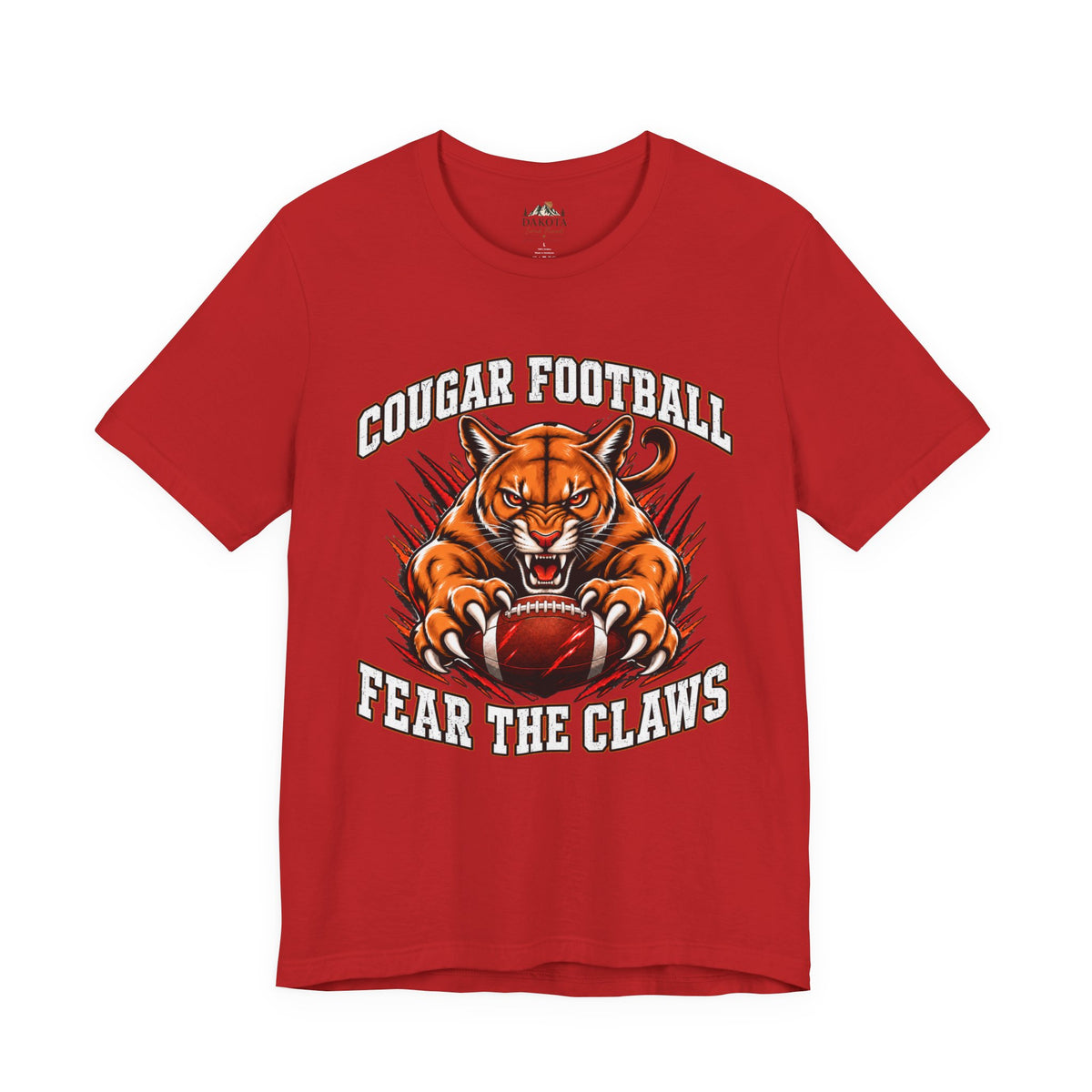 Cougar Football Spirit Wear | Cougar Pride Graphic Tee | Fear the Claws Cougar Football T-shirt
