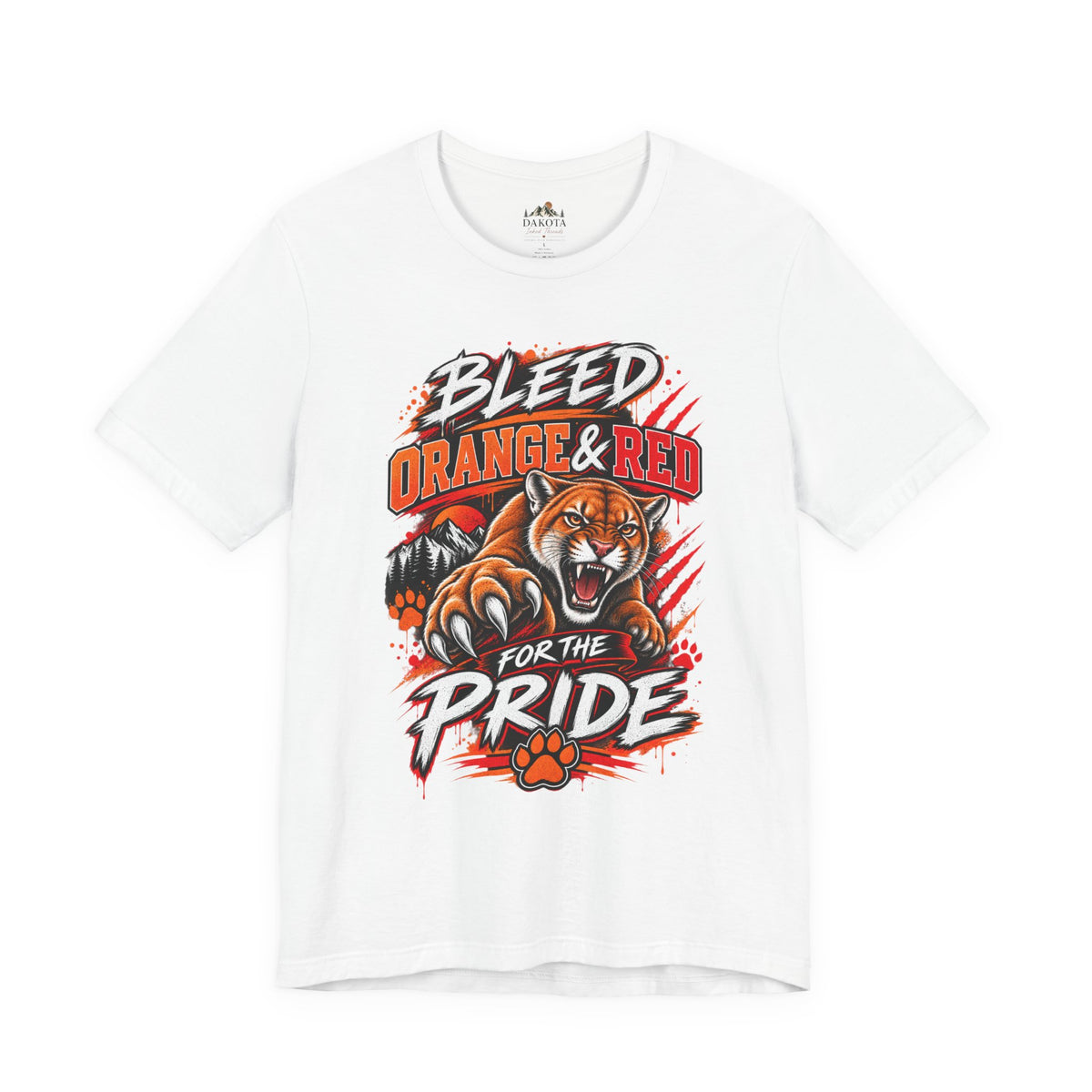 Cougar Spirit Wear Graphic Tee | Bleed Orange & Red for the Pride Fan T-shirt