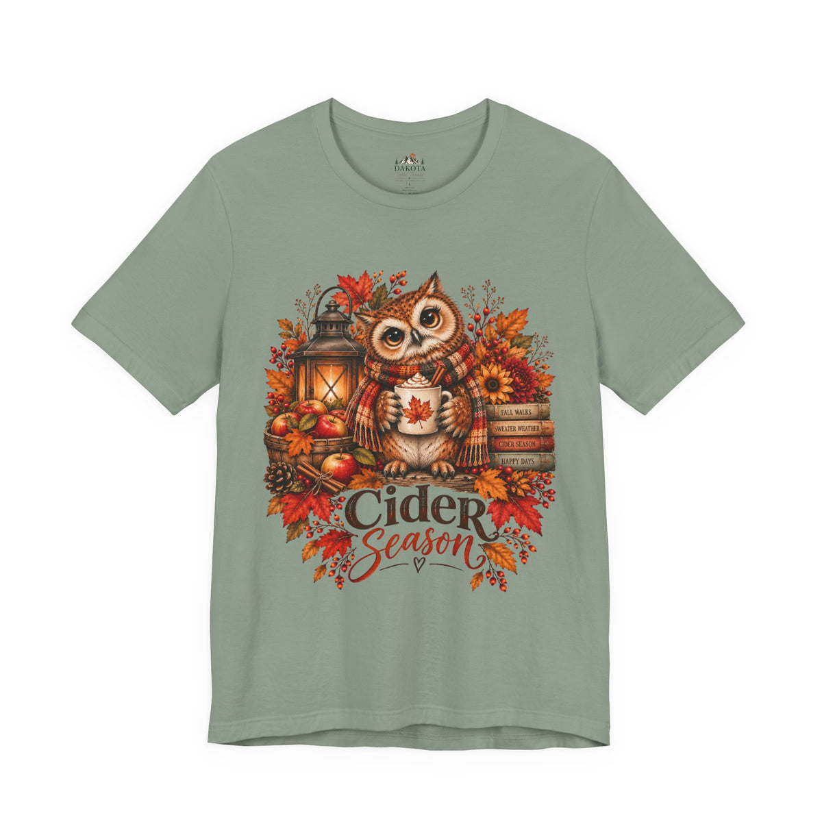 Cider Season Owl Shirt | Cozy Fall Shirt | Autumn Owl Graphic Tee | Cute Cider Season Shirt | Pumpkin Spice Fall Tee