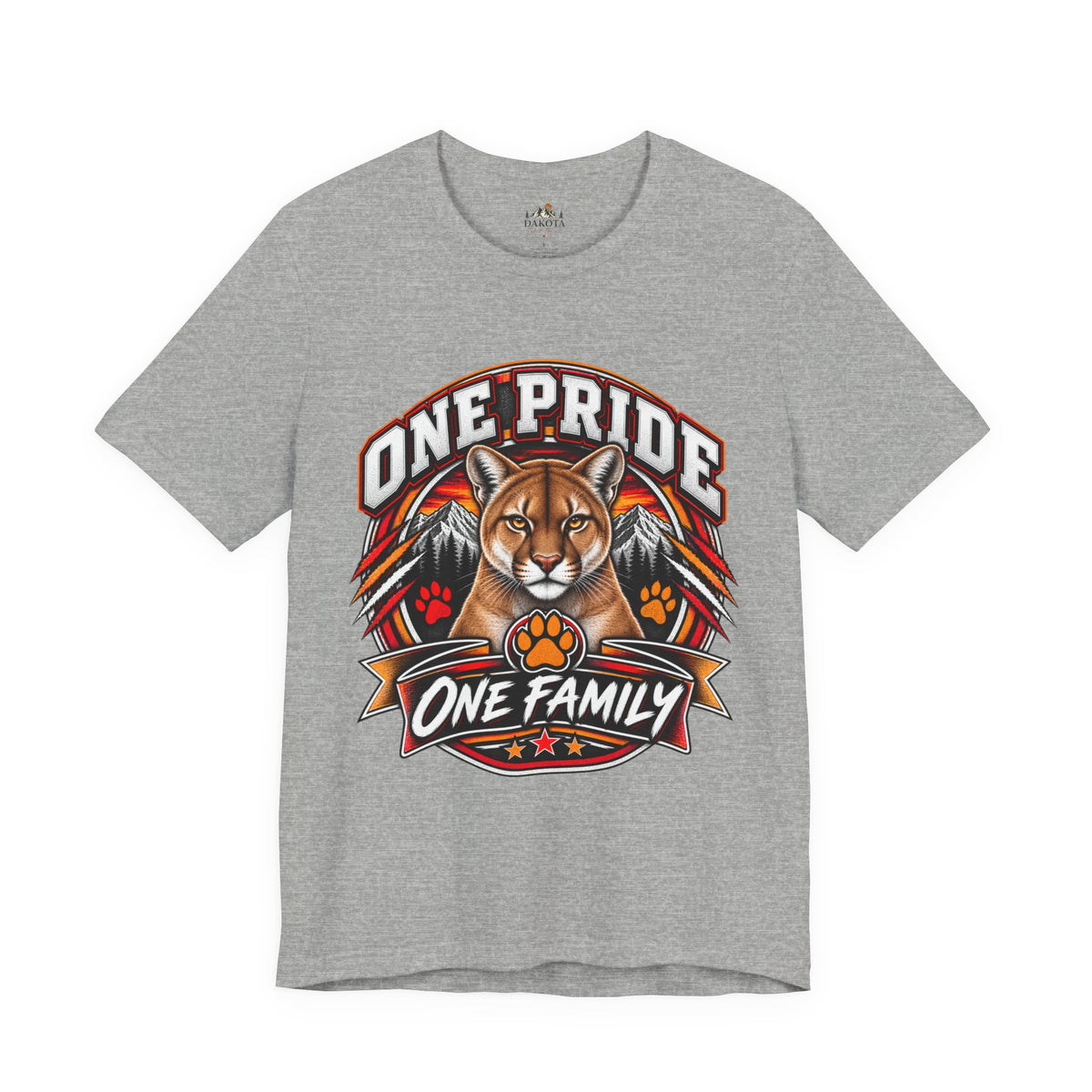 Spirit Wear Graphic Tee | Cougars School Spirit Shirt | One Pride One Family Cougars T-Shirt