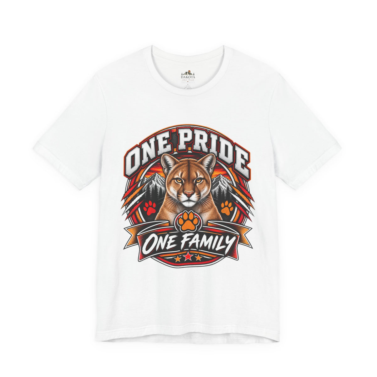 Spirit Wear Graphic Tee | Cougars School Spirit Shirt | One Pride One Family Cougars T-Shirt