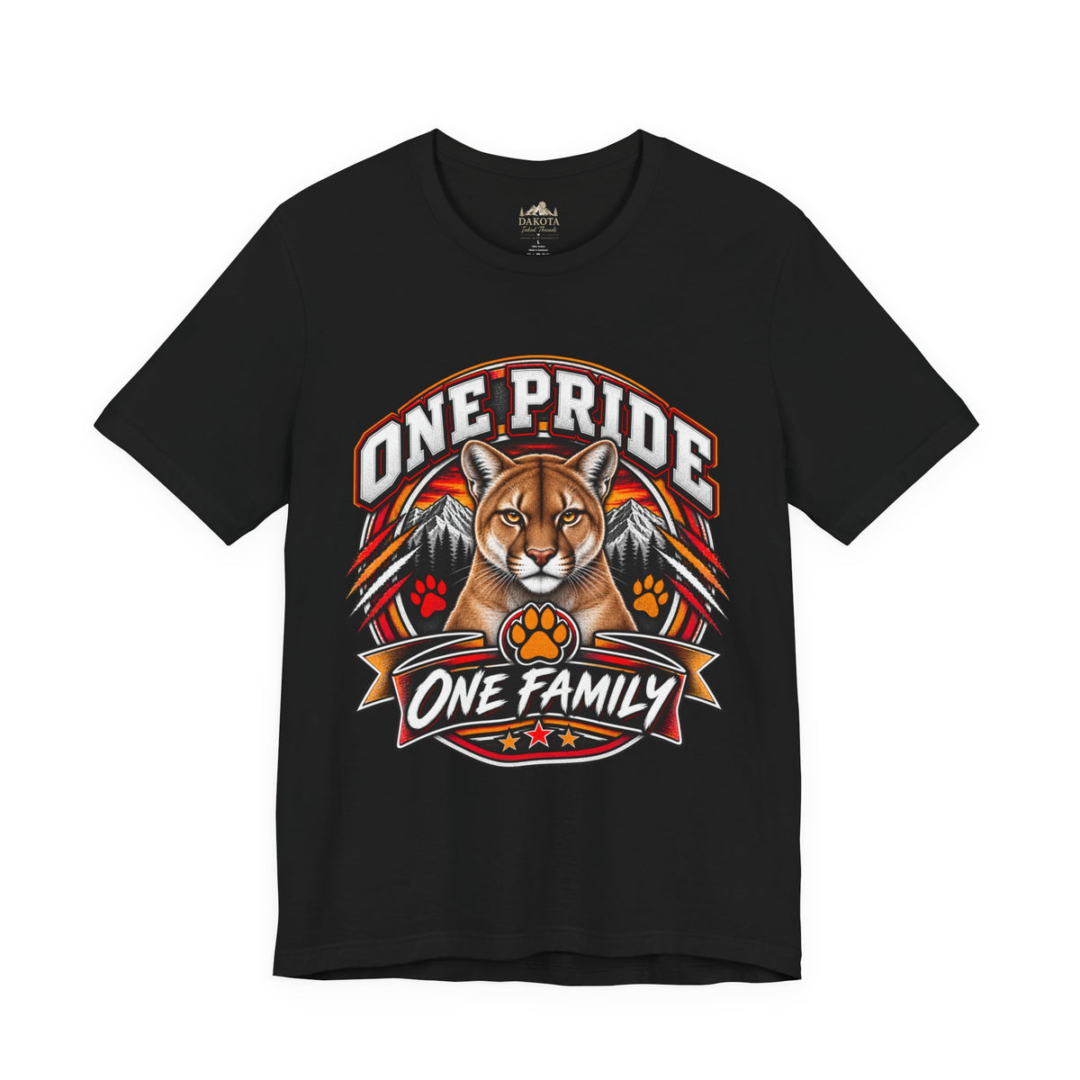Spirit Wear Graphic Tee | Cougars School Spirit Shirt | One Pride One Family Cougars T-Shirt
