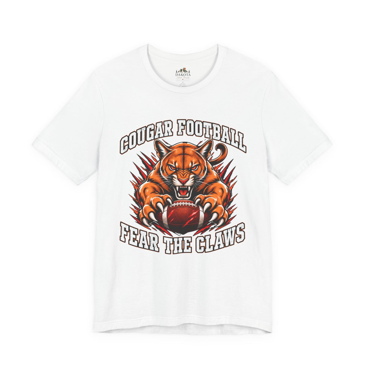 Cougar Football Spirit Wear | Cougar Pride Graphic Tee | Fear the Claws Cougar Football T-shirt