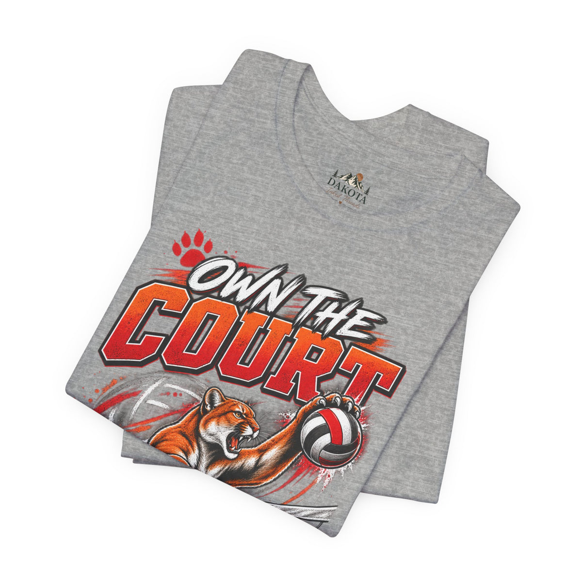 Spirit Wear Graphic Tee | Cougars Volleyball T-Shirt | Own the Court Cougars Volleyball Shirt