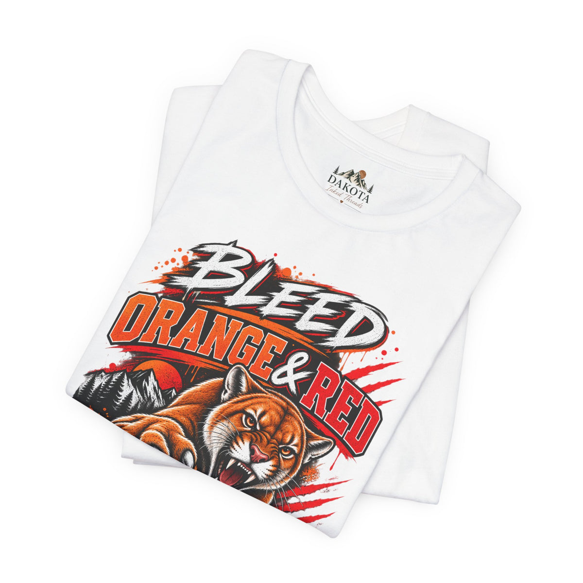 Cougar Spirit Wear Graphic Tee | Bleed Orange & Red for the Pride Fan T-shirt