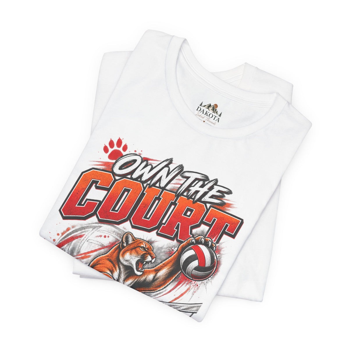 Spirit Wear Graphic Tee | Cougars Volleyball T-Shirt | Own the Court Cougars Volleyball Shirt