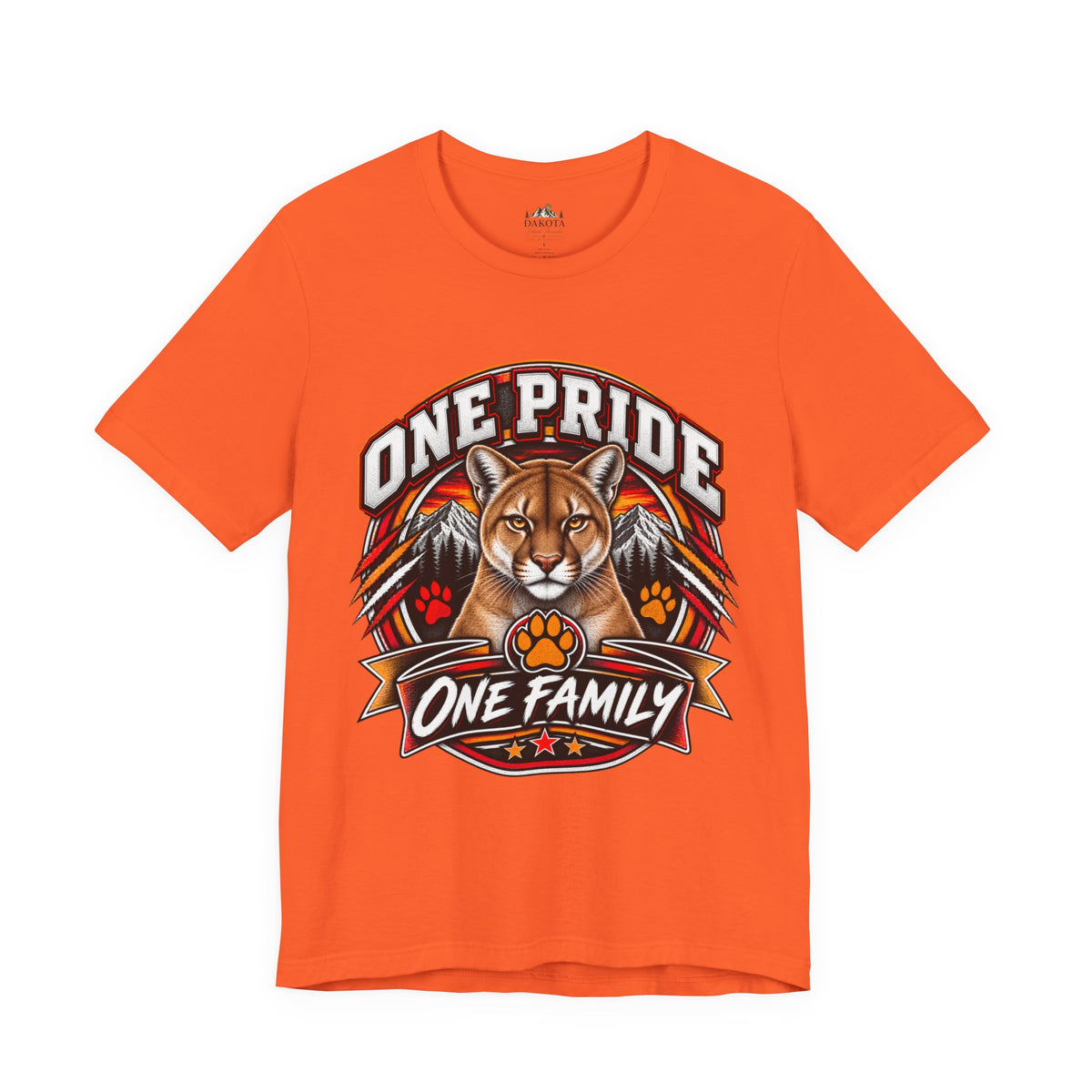 Spirit Wear Graphic Tee | Cougars School Spirit Shirt | One Pride One Family Cougars T-Shirt