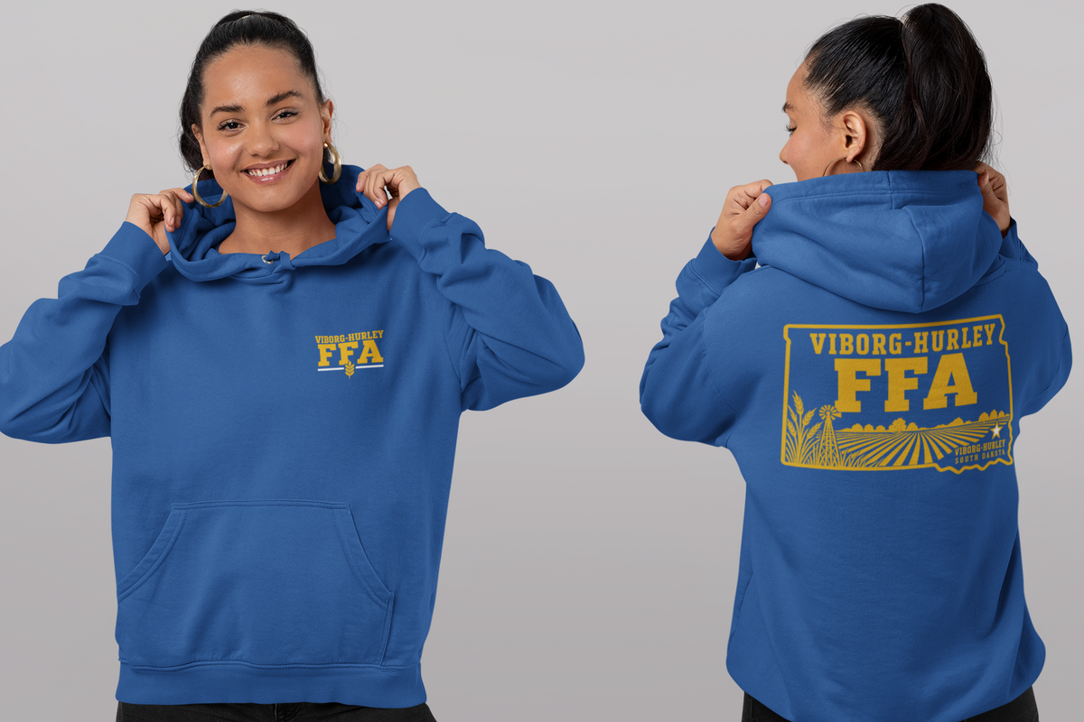 Viborg-Hurley FFA Hoodie | Front & Back Design | South Dakota FFA Spirit Wear